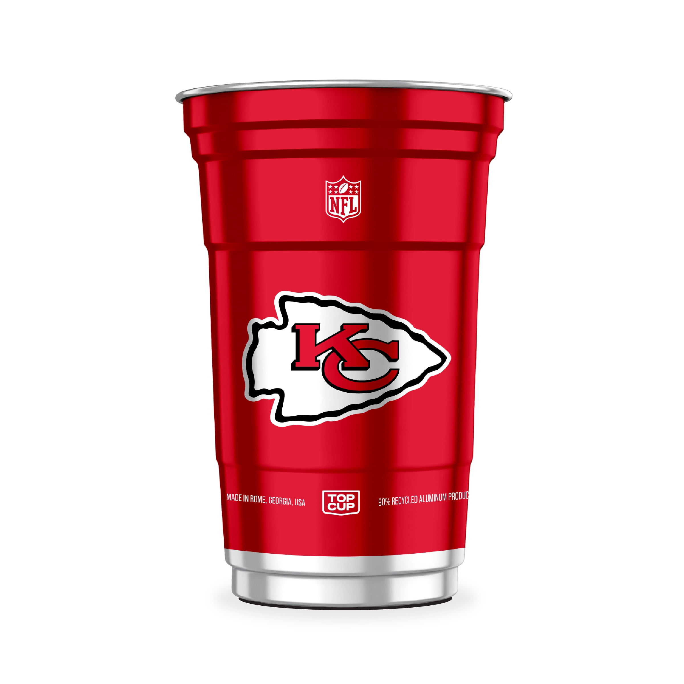 Top Cup NFL Kansas City Chiefs Aluminum Party Cups, 20oz, 10 count