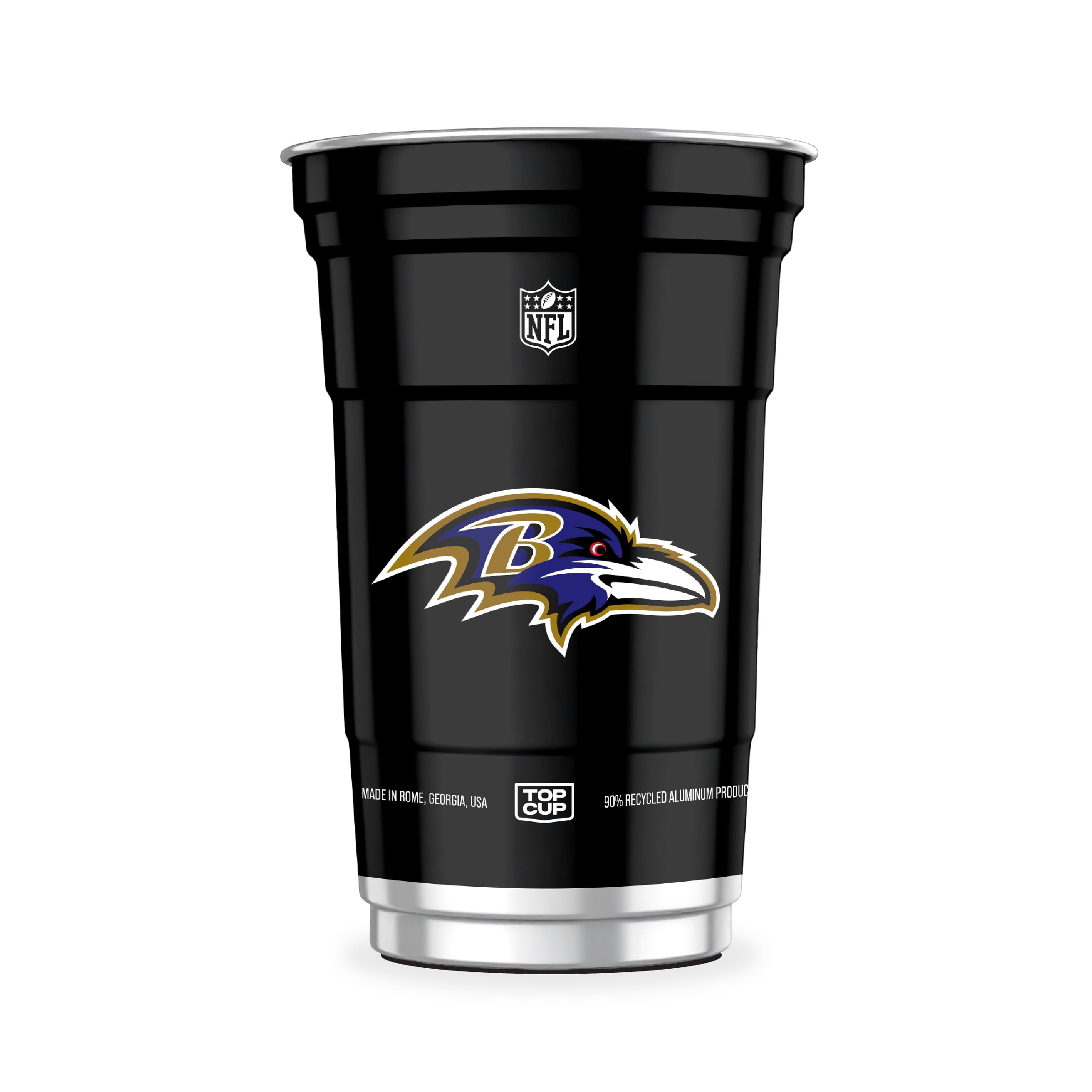 Top Cup NFL Baltimore Ravens Aluminum Party Cups, 20oz, 10 count
