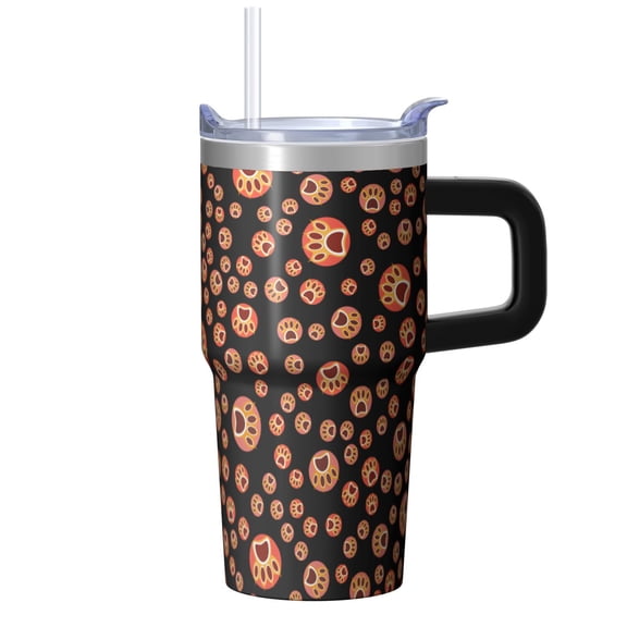 20OZ Dog Design Home Tumbler with Handle Double Wall Vacuum Insulated Cup Perfect Dog Lover Gifts Unique Birthday Christmas Presents for Women Men Great for Home Office and Travel