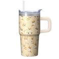 thumbnail image 1 of 20OZ Dog Design Tumbler with Handle Straw and Lid Paw Print Travel Tumbler Cute Coffee Cup for Women Friends Unique Holiday Birthday Gifts Durable and Long Lasting, 1 of 6