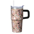 thumbnail image 1 of 20OZ Dog Print Hot Drink Tumbler with Handle Double Wall Vacuum Cup Ideal Dog Lover Gifts Unique Birthday Christmas Presents for Dog Enthusiasts Women Men Durable and Fits Most Car Cup Holders, 1 of 6