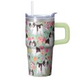 thumbnail image 1 of 20OZ Dog Themed Birthday Tumbler with Handle Straw and Lid Paw Print Coffee Cup for Women Friends Unique Holiday Gifts Fits Car Cup Holders and Ideal for Celebrations, 1 of 6
