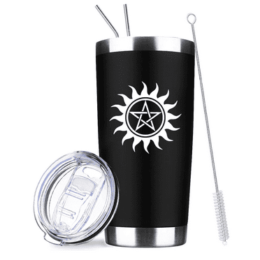 20OZ Supernatural Merchandise Insulated Tumbler Coffee Cup Travel Mug With Lid Straw,Birthday Gifts for Boys Girls,Unique Ideas for TV Show Fan,Friends, Family and Your Soul Mates