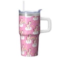 thumbnail image 1 of 20OZ Unicorn Lover Tumbler with Handle Insulated Travel Mug Thoughtful Presents for Women Unicorn Fans Great for Birthday Christmas and Art Class Sessions, 1 of 6