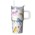 thumbnail image 1 of 20OZ Unicorn Themed Tumbler with Handle Double Wall Insulated Cup Ideal Gifts for Women Unicorn Lovers Suitable for Birthday Christmas and Picnic Trips, 1 of 6
