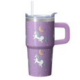 thumbnail image 1 of 20OZ Unicorn Travel Tumbler with Handle and Reusable Straw Double Wall Stainless Steel Insulated Coffee Mug Cup Ideal Gifts for Women Mom Friends on Birthday Christmas Thanksgiving, 1 of 6