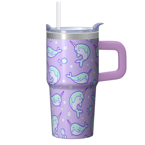 20OZ Unicorn Tumbler with Handle Insulated Stainless Steel Cup Great Presents for Women Unicorn Enthusiasts Perfect for Birthday Christmas and Campfire Stories Nights