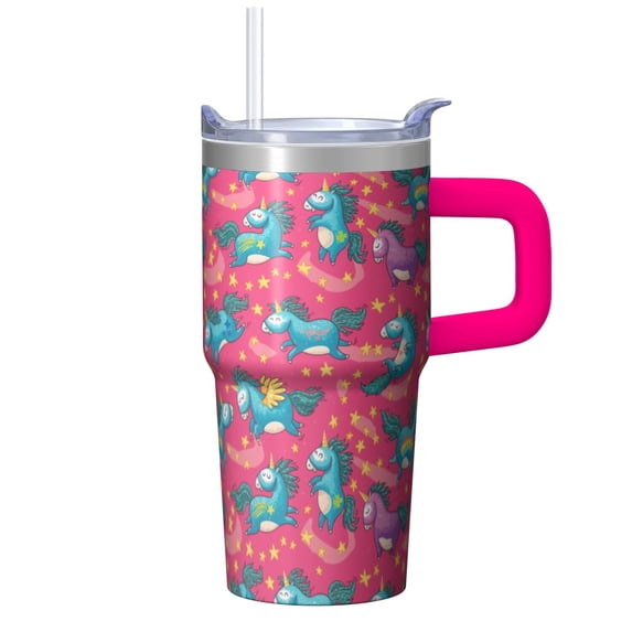 20OZ Unicorn Tumbler with Handle Double Wall Insulated Cup Great Gifts for Women Perfect for Birthday Christmas and Grocery Shopping Trips