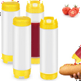 thumbnail image 1 of 20Oz Inverted Plastic Squeeze Bottles, Refillable Tip Large Valve Dispenser Condiment Squeeze Bottle for Sauces Ketchup, 1 of 7