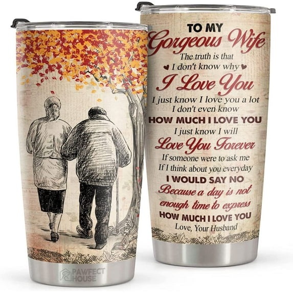 20Oz Stainless Steel Tumblers Gifts for Wife - I Will Love You Forever - Gifts Anniversary Wife Birthday Gift Ideas - Romantic Gifts For Her From Husband - I Love You Gifts For Her