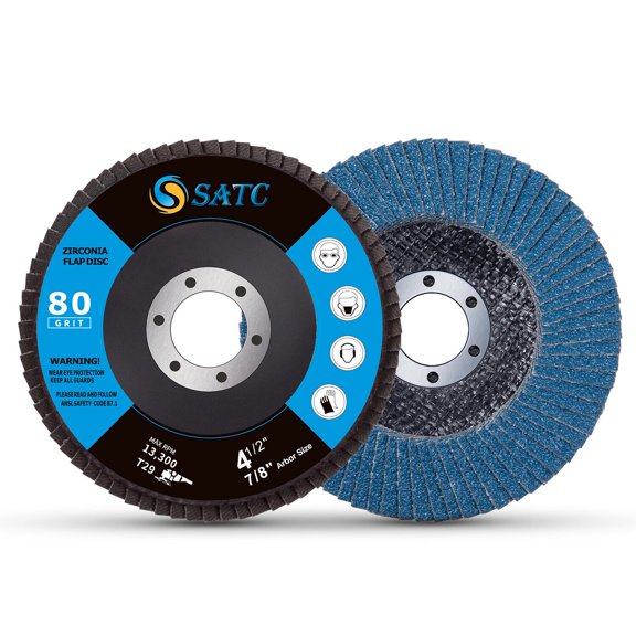20PC 4-1/2" Zirconia Flap Disc 80 Grit 4.5 x7/8" Grinder Sanding Grinding Wheels