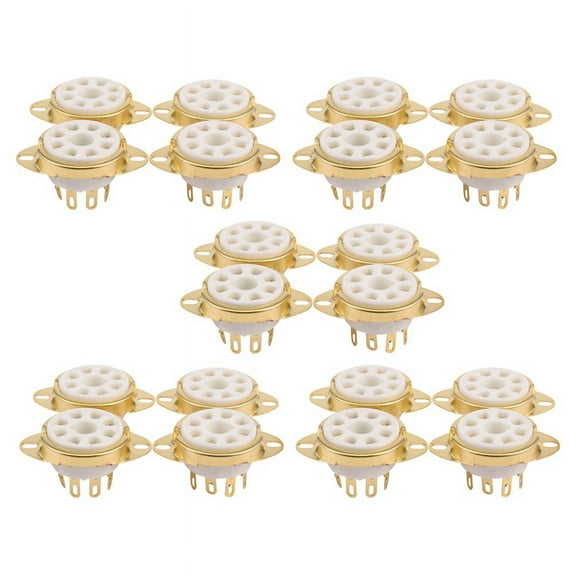 20PC 8 Pin Ceramic Socket Tube Top Vacuum Octal Value for KT88 EL34 6V6 6650 274B