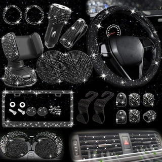 28PCs Bling Car Accessories for Women Interior Cute Set, 2 Pack