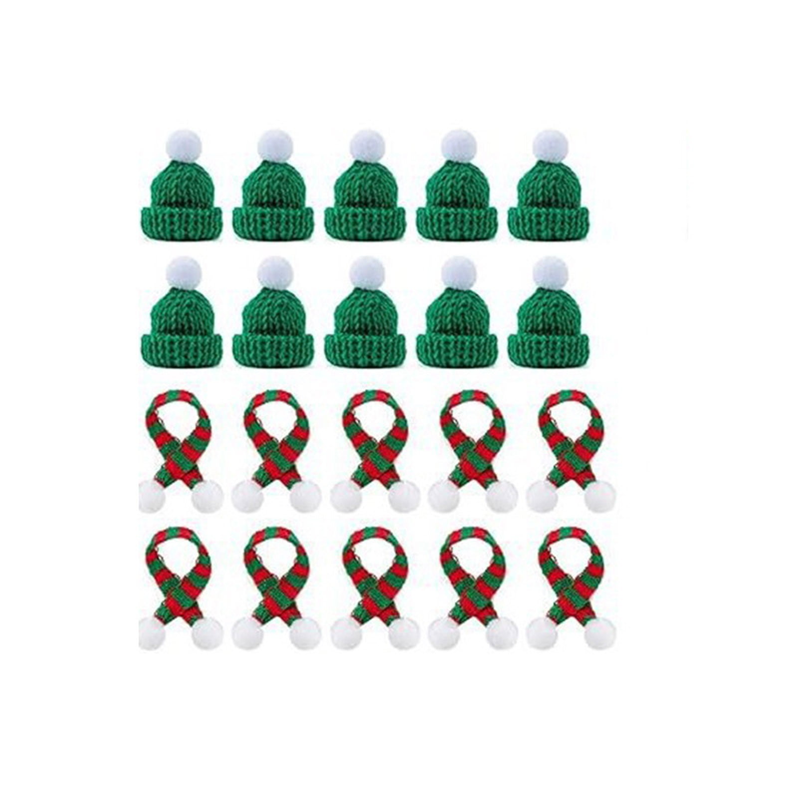 20pc-christmas-mini-wine-bottle-knitted-christmas-scarf-christmas-hat