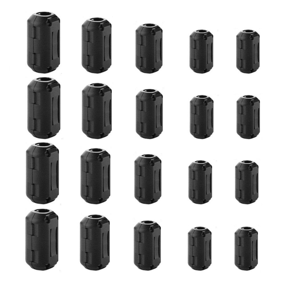 20PC Clipon Ferrite Ring Cable Clips Core RFI/EMI Noise Suppressor