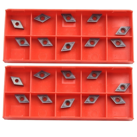 20PC DCMT21.51 DCMT070204 VP15TF Carbide Inserts For Lathe Turning Tool Holder