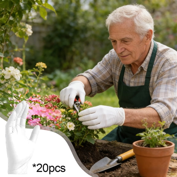 20PC Disposable Gloves, Durable Colorful Kitchen Rubber Gloves, Multifunctional Disposable Gloves for Cleaning Cooking, Useful Indoor Outdoor Supplies, Heat Resistant, Easy to Use, 11x23cm