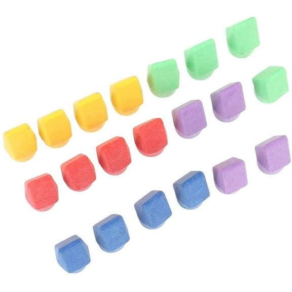 20PC Erasers Pencil Top Eraser Caps Chisel Shape Pencil Eraser Toppers Student Painting Correction Supplies Stationery