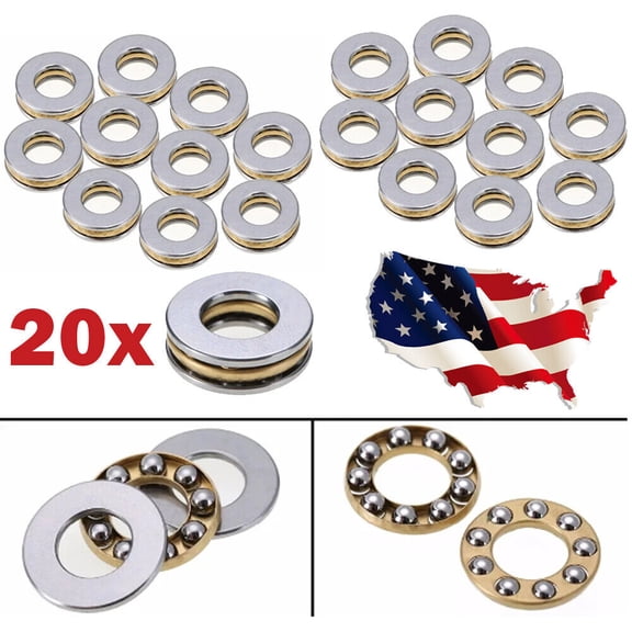 20PC High Precision Miniature Thrust Bearing F8-16M Axial Metal Ball 8*16*5mm