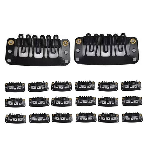20PC Invisible Black Wig Clips for Wig and Beret Fixation