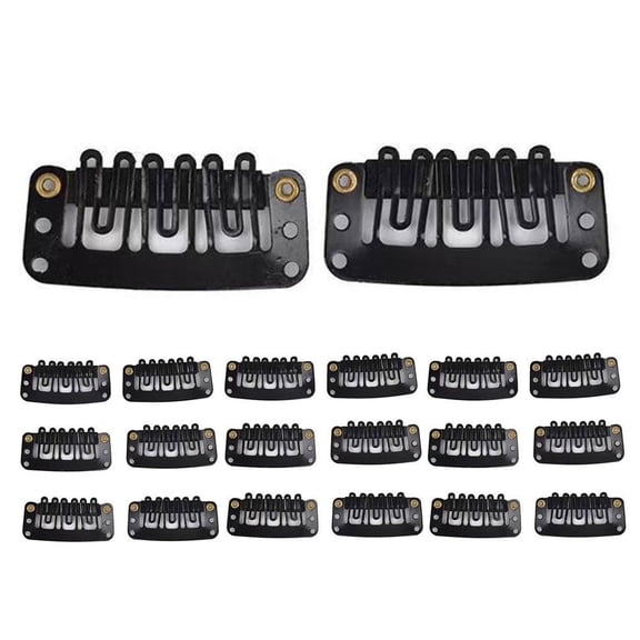 20PC Wig Clip Clasp Clip for Wig Beret Fixation Wig Clasp Black Invisiable H7