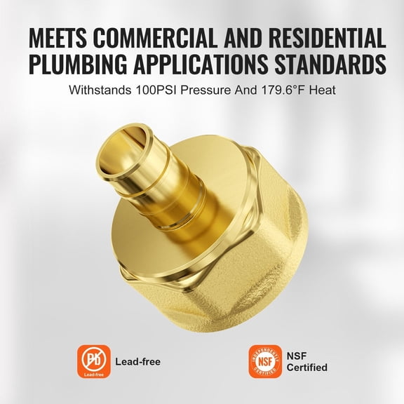 20PCS 1/2" NPT Brass Air Fittings, Clamp-Style, Internal Thread, for Air Compressor & Plumbing