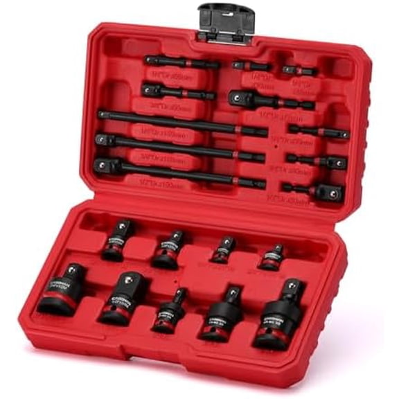 20PCS 1/4" 3/8" 1/2" Drive Impact Socket Adapter Set, Includes Hex Shank Adapters & Reducers, CR-MO Universal Swivel Socket$$Tools & Hardware Other