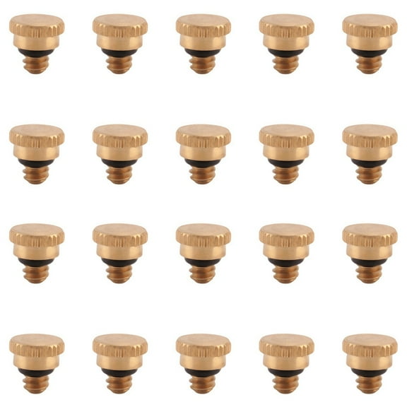 20PCS 10/24 Screw Thread Brass Misting Nozzle Plug Low Pressure Atomizing Mist Nozzle for Outdoor Cooling System