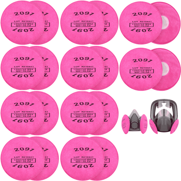 20PCS (10Pack) 2091 Particulate Filter Cotton Compatible with 6000, 7000 FF-4 Series Half Full Respirator Mask for Dust Welding Painting Sanding Against Lead Paint, Particle, Pollen