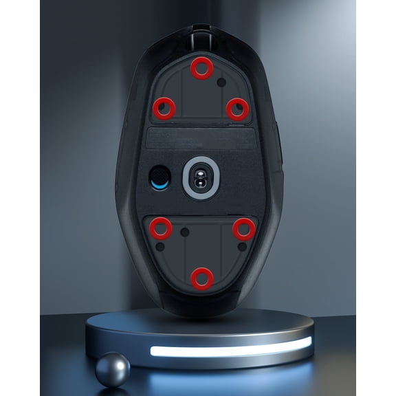 20PCS 10mm Round Universal Dots TALONGAMES Mouse Feet for Gaming Mouse Skates, Red