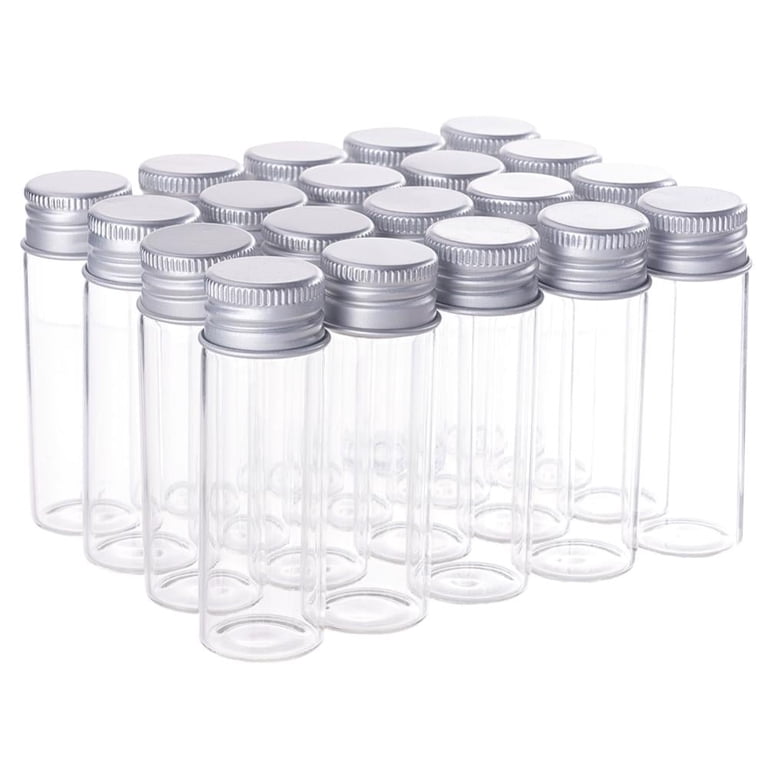 12-Pack 30ml Plastic Bottles – Clear Empty Jars With White Caps For Powders & Samples