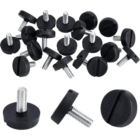 20PCS 15mmxM6 Thread Adjustable Furniture Levelers Screw in Threaded Leveling Foot Adjuster Galvanized Steel Screw Foot Levelers Screw On Furniture Glide for Table Chair Furniture Legs DIY