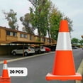 thumbnail image 1 of 20PCS 18" Traffic Cones, PVC Multi Purpose Pop-up Cones,Reflective Collars Fluorescent Orange Hazard Cones,Construction Cones for Traffic, Home Improvement, 1 of 8