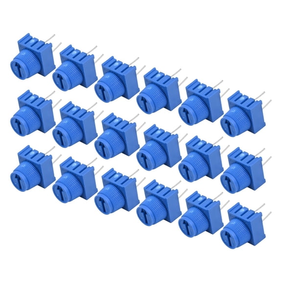 20PCS 1K 10K 50K 100K Ohm Trim Potentiometer with Blue Knob Variable Resistors 10K