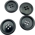 thumbnail image 1 of 20PCS 25mm Black Buttons Large Resin Buttons for DIY Sewing Tailor Crafts Coats Clothes Q4617, 1 of 4