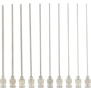 20PCS 3 Inch Iron Dispensing Needle Tip 10 Mixed Size Blunt Needle with Brass Joint for Refilling Glue 15G/16G/17G/18G/19G/20G/21G/22G/23G/24G Silver