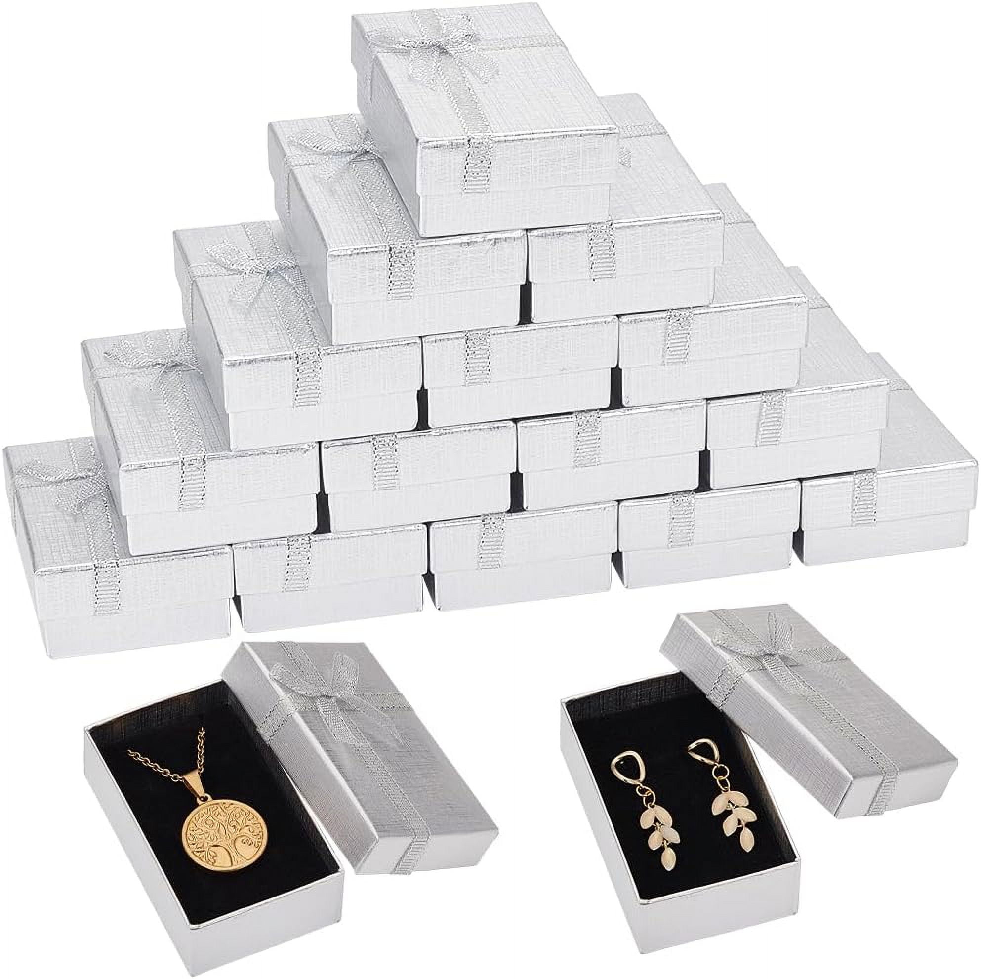 20PCS 3x2x1 inch White Cardboard Jewelry Boxes Empty Gift Boxes Bulk ...