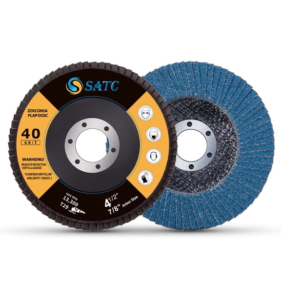 20PCS 4-1/2 Zirconia Flap Sanding Disc 40 Grit 4.5in For Grinder Grinding Wheel