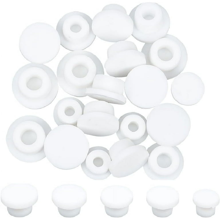 20PCS 5 Sizes White Rubber Bottle Stopper Bottle Seal Plug 