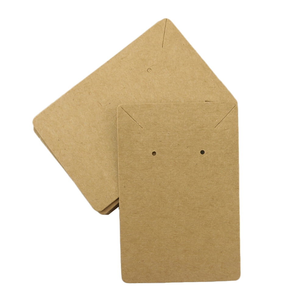 20PCS 6x9CM Retro Kraft Paper Earring Display Cards Vintage Necklace