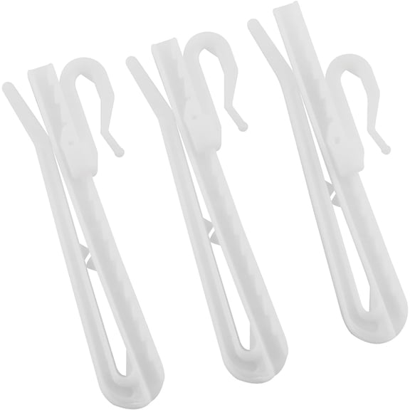 20PCS 9cm Plastic Adjustable Pinch Pleat Hook Ratchet System Curtain Pin Hooks for Door and Shower