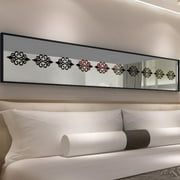 20PCS Acrylic Mirror Wall Stickers Decals DIY Self Adhesive Hollow Mirror Wall Border Skirting Window Sticker Decor for Livingroom Bedroom Bathroom Decoration