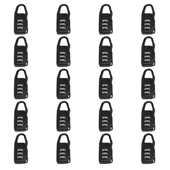 20PCS Alloy Safe Combination Code Number Lock Padlock for Bag Suitcase Luggage Zipper Backpack Handbag Anti-Theft Lock
