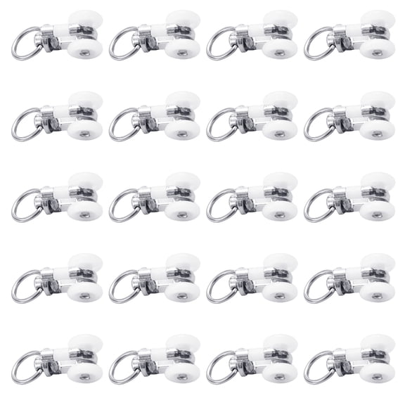 20PCS Aluminum Curtain Gliders Curtain Movement Rollers For Versatiles Use