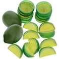 thumbnail image 1 of 20PCS Artificial Fruit Set, Fake Green Lemon & Slices Blocks Decoration Lifelike Food Model Limes Theme Party Table Centerpiece Wedding Ornament Vase Fillers, 1 of 3