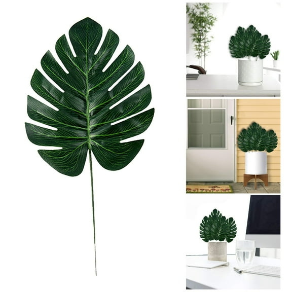 20PCS Artificial Monstera Leaves, Plastic Material, No Watering Required, Suitable for Home, Garden & Office Decoration, Lifelike Look
