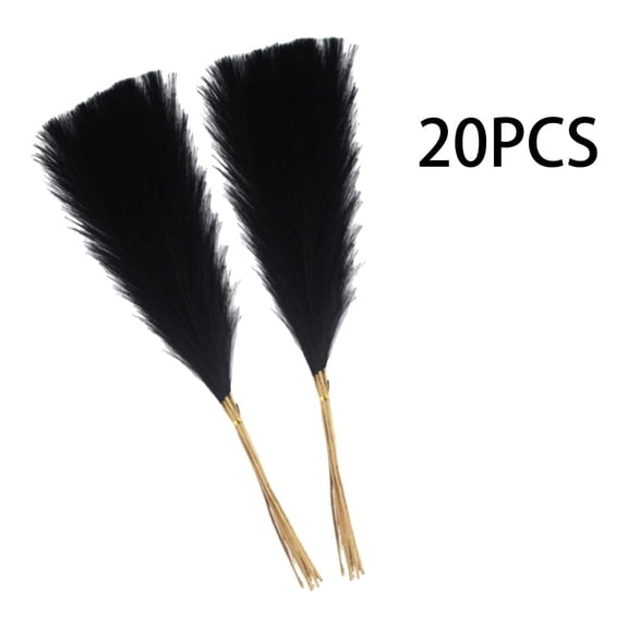 20PCS Artificial Pampas Grass Decor – 21.65" Fluffy Bohemian Reed Stems for Wedding, Home, Vase Arrangement (Hypoallergenic, No Shedding)