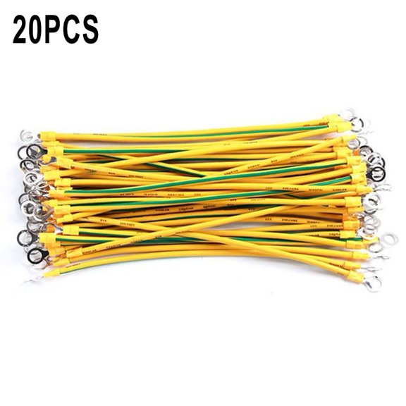 20PCS BVR Solar PV Ground Wire with Terminals 10/12/14 AWG Solar Ground Wire