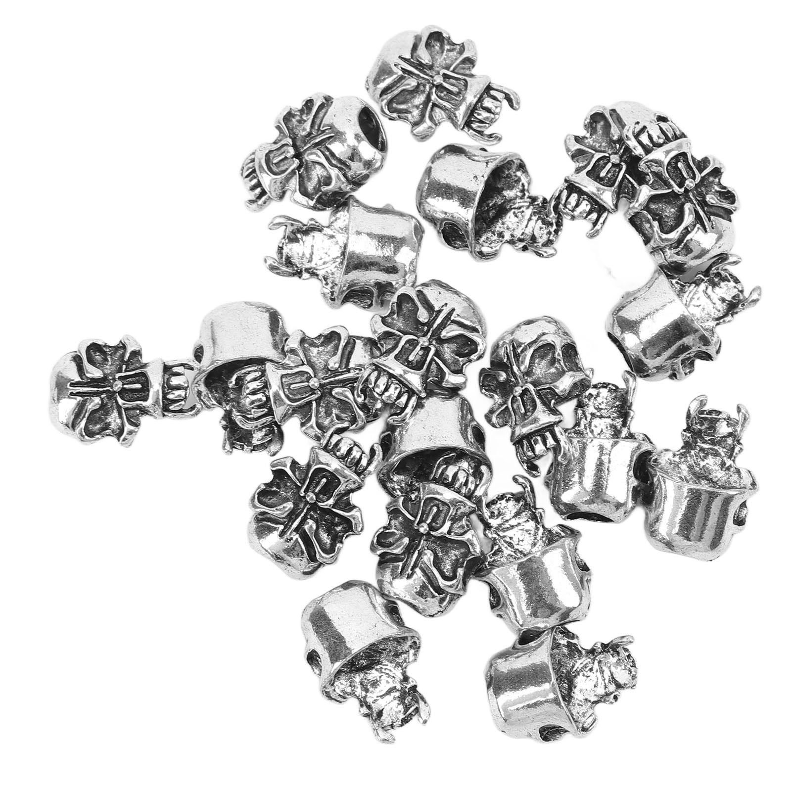 20PCS Beard Beads Comfortable Edges Smooth Inner Diameter Hair Jewelry