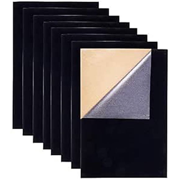 20PCS Black Velvet Fabric Sticky Back Adhesive Back Sheets A4 Sheet (8.3" x 11.8") Self-Adhesive Durable Water Resistant Multi-Purpose for